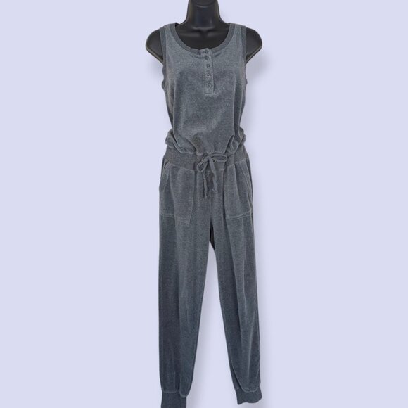 Jenni Active Grey Velour Jumpsuit - Picture 1 of 9
